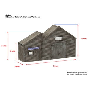 42-268 Low Relief Weather Boarded Warehouse (image for) 42-268 Low Relief Weather Boarded Warehouse